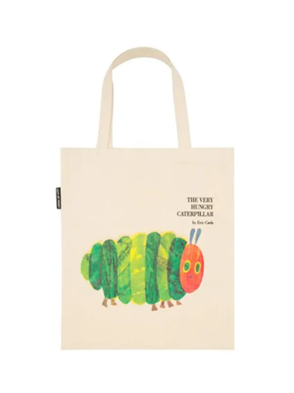 World of Eric Carle: The Very Hungry Caterpillar 100% Cotton Graphic Flat Tote Bag with Hanging Straps and Inner Pocket - Out of Print, Undefined, Double-Sided, 11" Strap