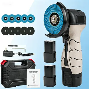16.8V Mini Angle Grinder Kit, 13000RPM Cordless Rotary Tool with 2 Batteries & 15 Cutting Discs, Rechargeable Electric Grinder for Metal Wood Stone Concrete, High-Efficiency Brushless Motor, Compact Handheld Design