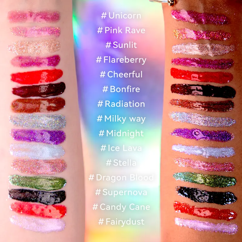 [SUNLIT RESTOCK]Ourbella holographic Ultra-Glitter Hydrating Lip Gloss, Smooth Glossy Lip Oil, Moisturizing Lip Care, High Shine Lip Gloss, Shimmering, Long-lasting Lipstick,TikTokShopblackfriday