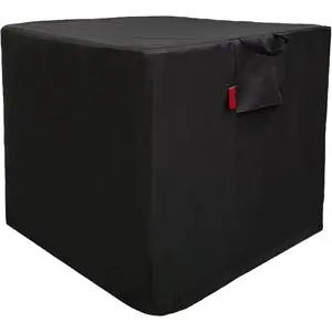 Outdoor Patio Fire Table , Square Fading Resistant 600D Heavy Duty Firepit , Joints  Strips  Windproof for Chimenea Para Patio 28"L x 28"W x 24"H