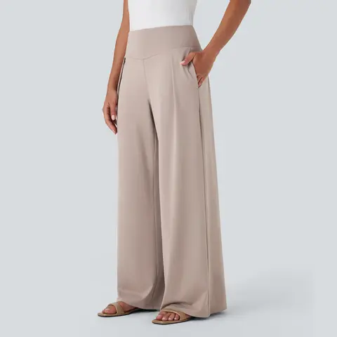 Halara High Waisted Wide Leg Casual Pants with Side Pockets