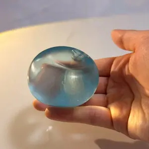 Maltose Squishy Toys anti Stress Sensory Fidgets Toy Soft Simulated Transparent Blue Maltose Slow-Rebound Decompression Toy