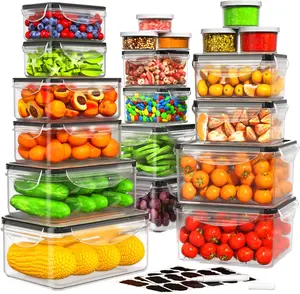 40 PCS Food Storage Containers with Lids Airtight, 100% Leakproof Plastic Meal-Prep Reusable(20 Containers & 20 Lids),Kitchen Set