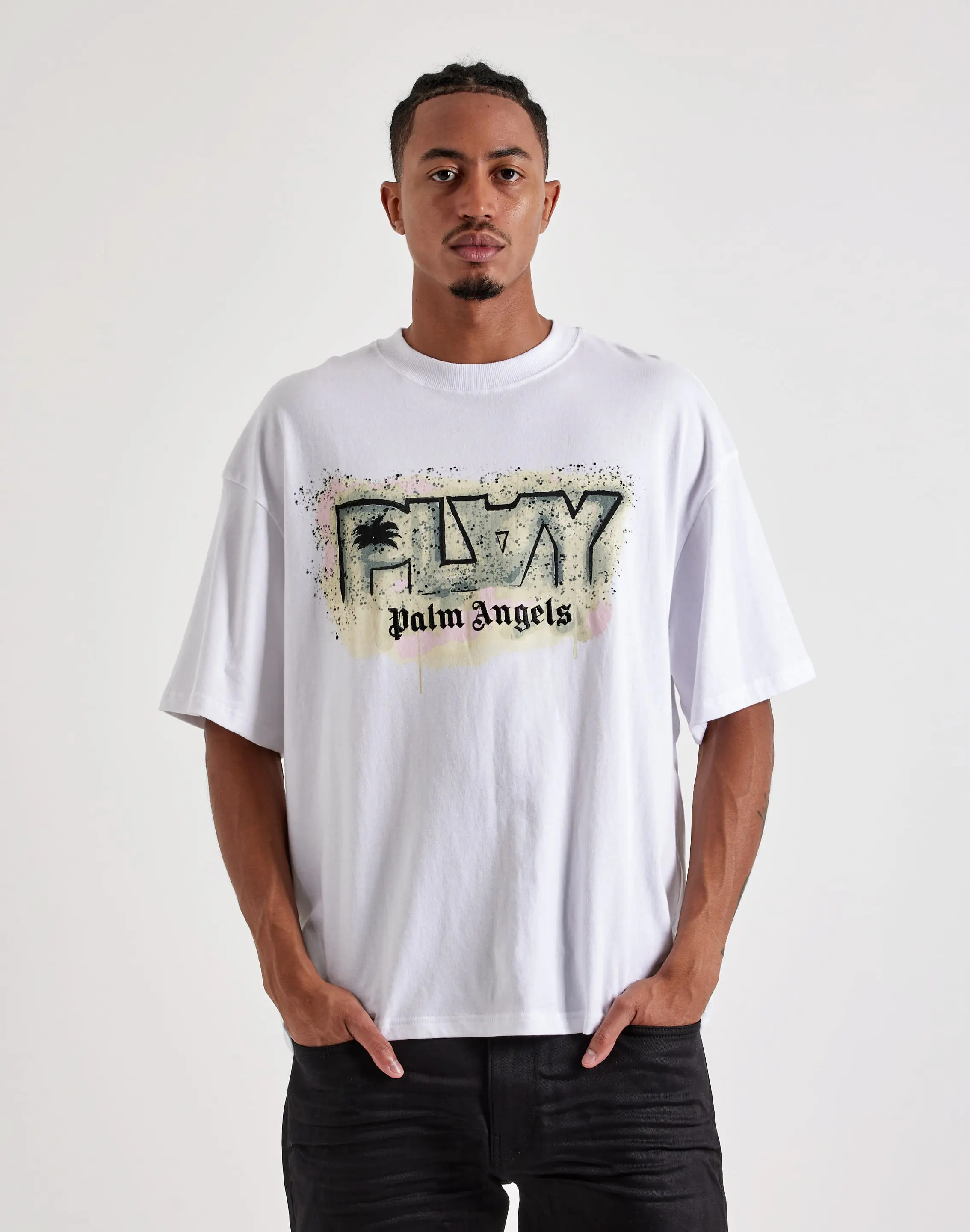 Mens PLAY Palm Angels Graffiti Angel Tee