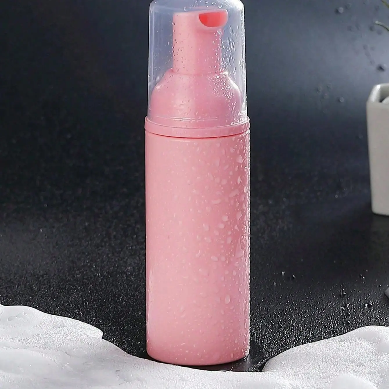 60ML Compact Foam Pump Bottle, Cosmetic Tool Makeup Eyelash Shampoo Bottle, Travel Foaming Pump Bottle, Reusable Plastic Bottle, Suitable for Hand Sanitizer