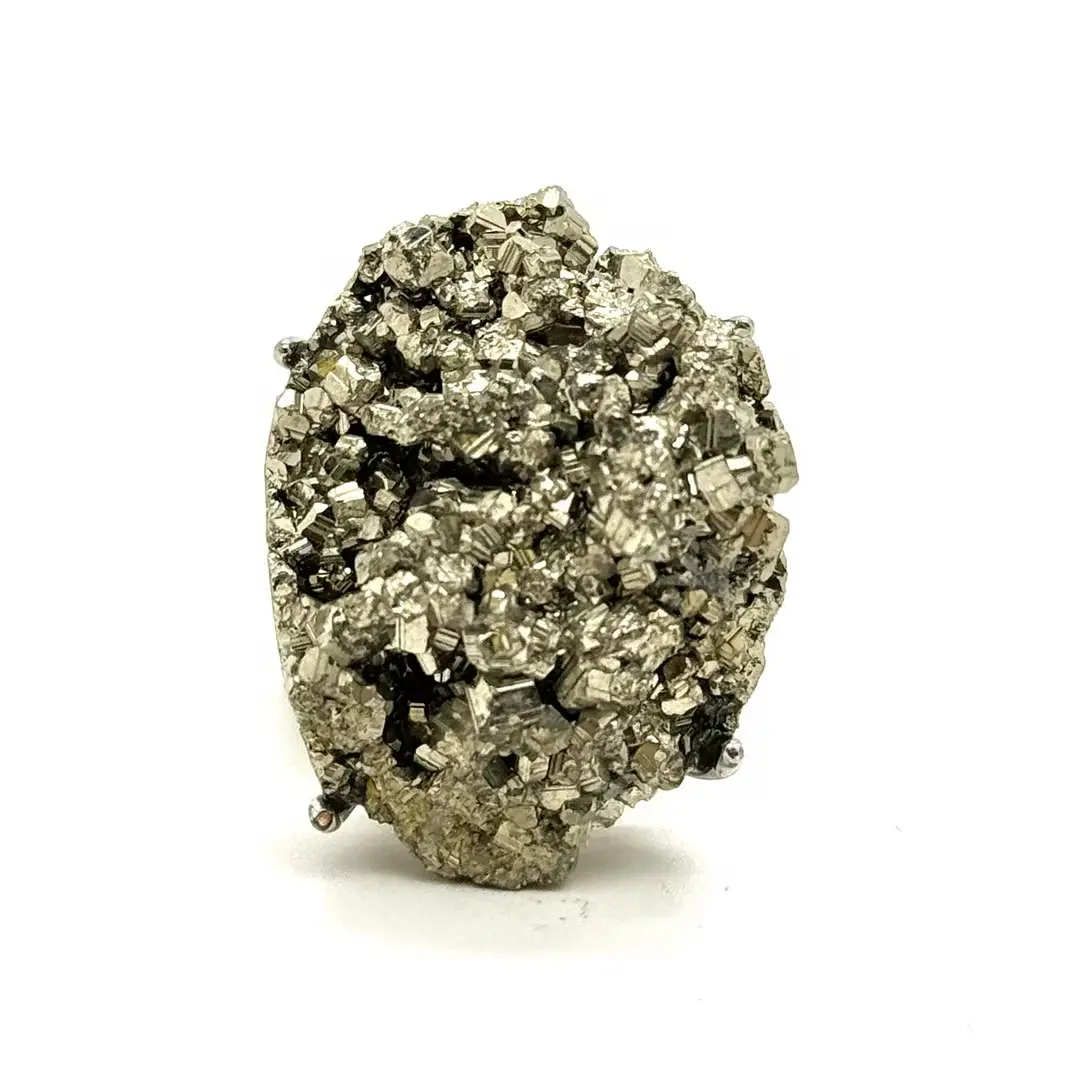 【2-7】Unique Handmade Crystal Ring,Pyrite
