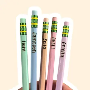 Engraved pastel #2 pencils | Personalized pencils | custom gift | back to school supplies