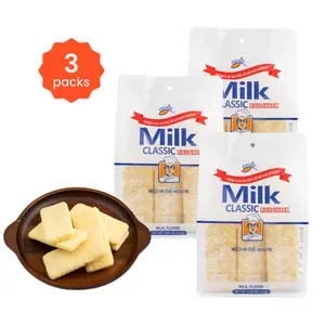 Orbit Rice Crackers Classic Milk Flavor Korea 3 Packs 3.94oz Individually Wrapped Creamy Melt In The Mouth Snack - Crisp Citrus