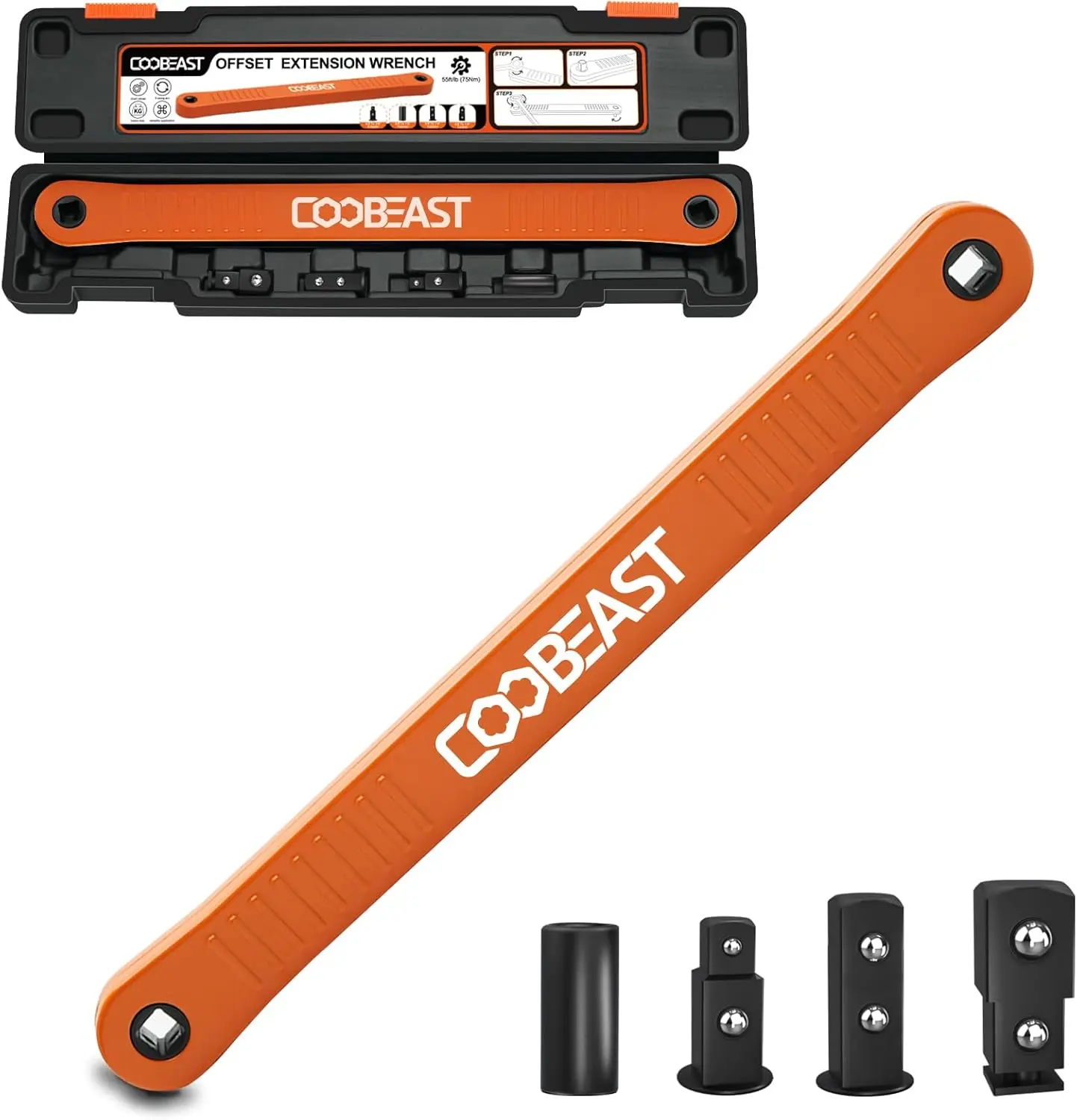 3/8" Offset Extension Wrench Impact Ready Socket Wrench Extender Tool