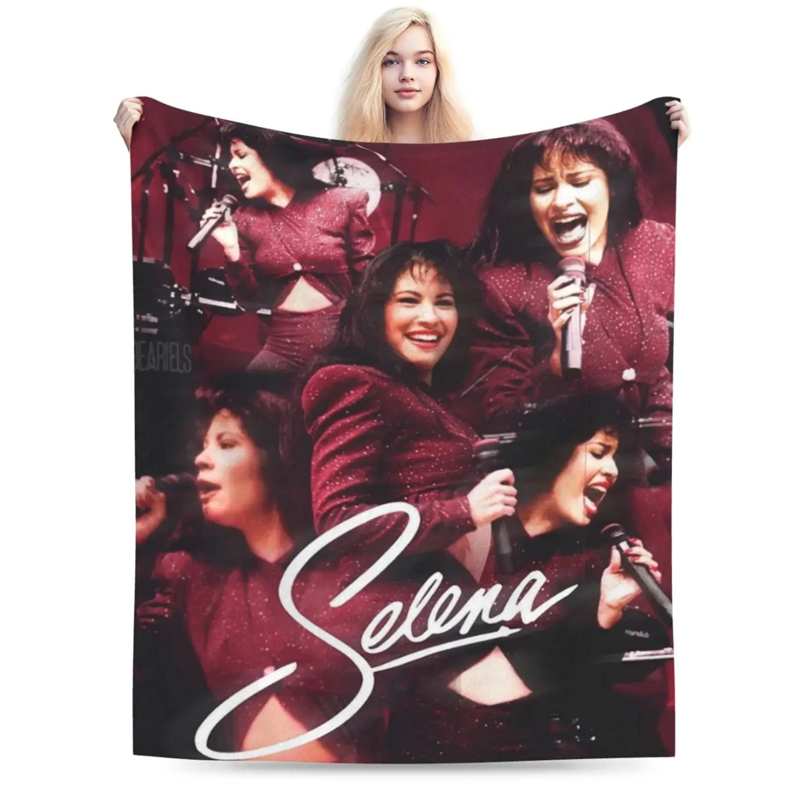 Selena Quintanilla Kids Adults Ultra-Soft Micro Fleece Blanket Throw All Season Fuzzy Lightweight Throw Blankets For Office Company Home Couch Bed Sofa 60"X50"