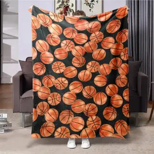 Basketball Pattern Blanket, Soft Comfortable Throw Blanket, Cool Bedroom Bedding Blankets, Warm Napping Blanket for Home Office Outdoor Camping