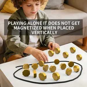Strategic Magnetic Board Game with Rope, Travel Learning Toy, Montessori Puzzles Gift, Shape Matching Set, Boy and Girl Birthday Gift, Includes 30 Pieces