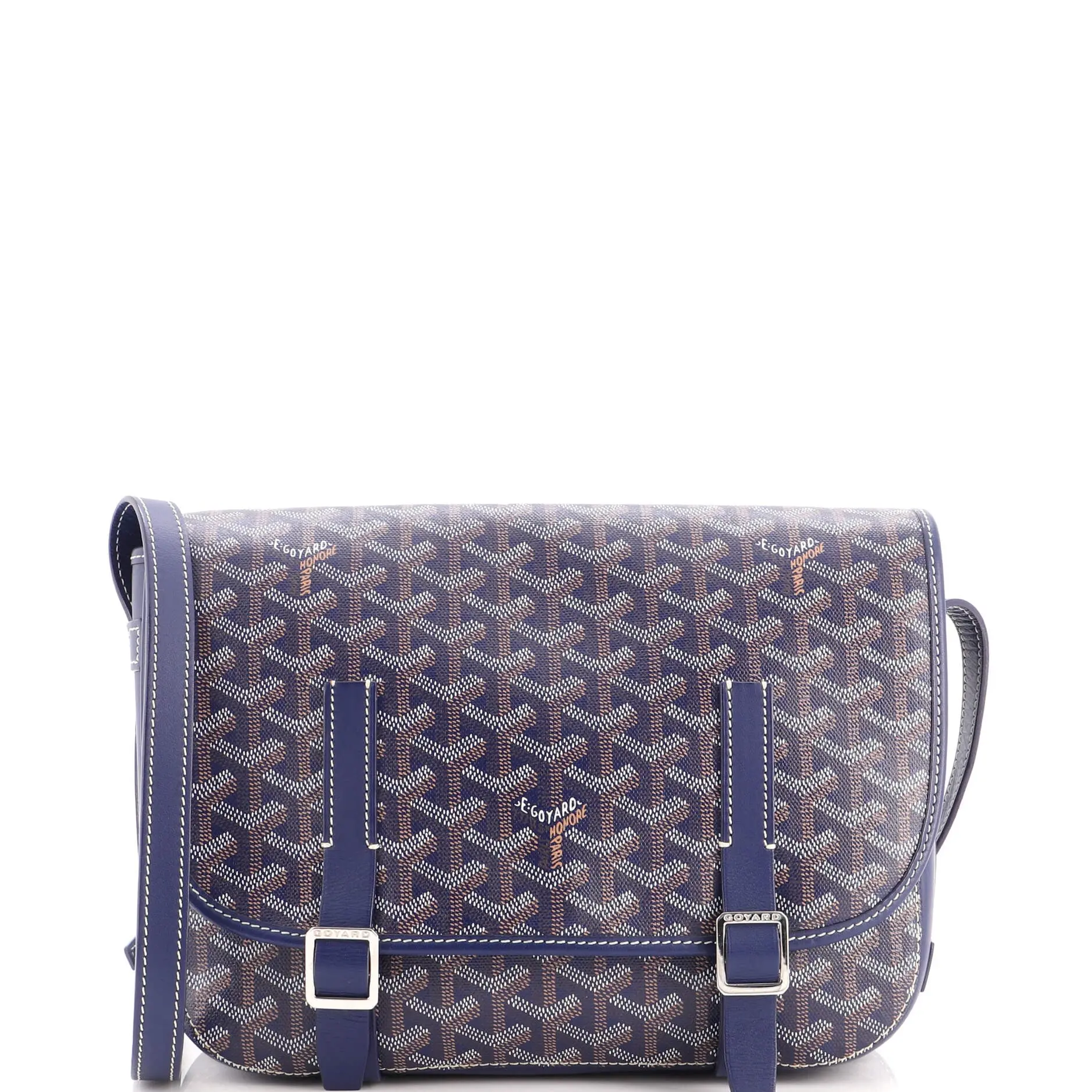 Pre-owned Goyard material Messenger Bags Belvedere Messenger Bag Coated Canvas MM by Rebag