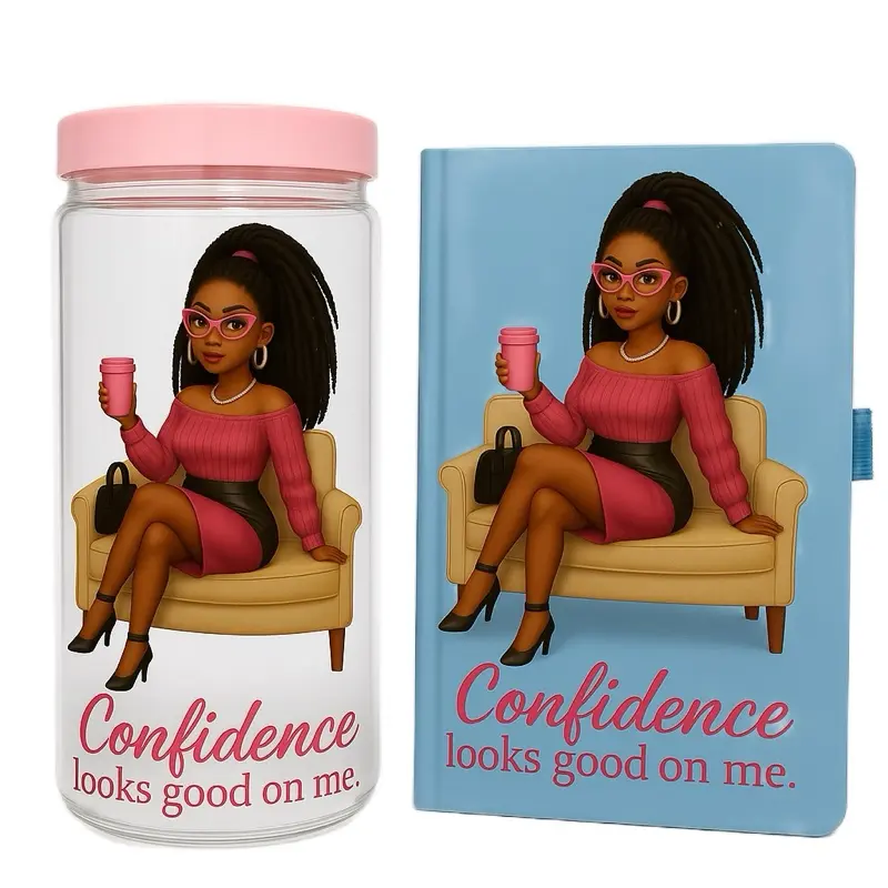 	Confidence Looks Good on Me Set (tumbler + journal)