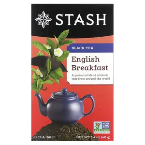 Stash Tea Black Tea, English Breakfast, 20 Tea Bags, 1.4 oz (40 g)