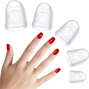 20 Pieces Guitar Fingertip Protectors Silicone Finger Guards Anti-slip Finger Protection Covers Caps for Stringed Instruments Guitar Mandolin Bass Counting Sewing, 5 Sizes