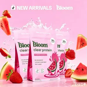 （Flash Sale 3-pack）Bloom Nutrition Clear Protein - Clear Whey + Collagen Protein Blend | 20g Protein, 90 Calories, 0g Sugar, Light & Refreshing Fruity Drink | Protein for Women