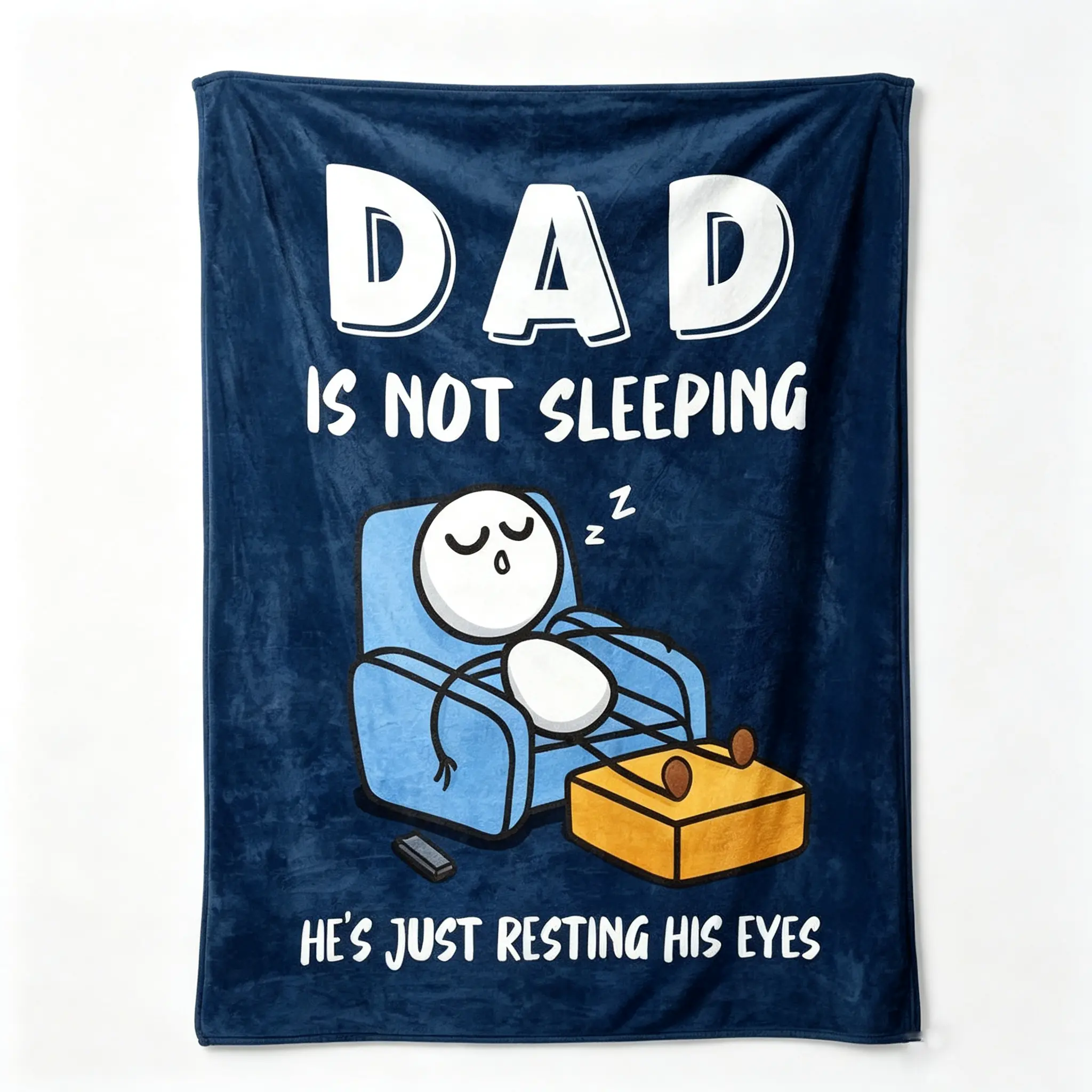 Premium Fleece Dad is not sleeping Throw Blanket - Super Soft, Lightweight, Cozy - 4 Sizes Available for Family Leisure Use in Bedroom, Living Room (Sports & Outdoor Yoga-Pilates Relaxation Accessory)