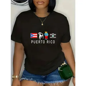 100 Percent Cotton Puerto Rico Frog Concho Graphic T-Shirt for Men and Women
