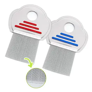 2 Pack Terminator Combs,Professional Metal Lice Comb,for Lice, Nits, and Dandruff Removal. Quick Results for Head Lice Treatment - Suitable for All Hair Types.