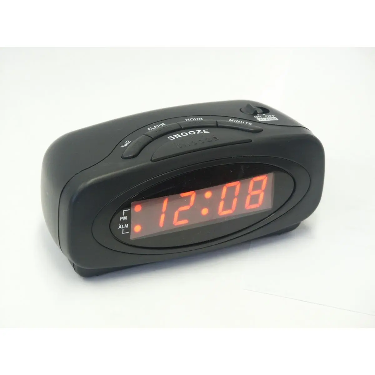 212 MAIN LED Alarm Clock, Matte Black Home Decor Digital Clock