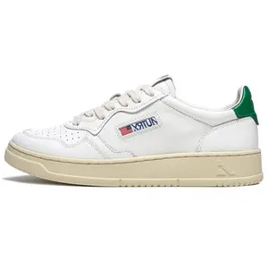 AUTRY Medalist Leather Fashion Sneakers for Women in White and Green Trending Shoes, House White Official Shoes to Get / Maison Mihara