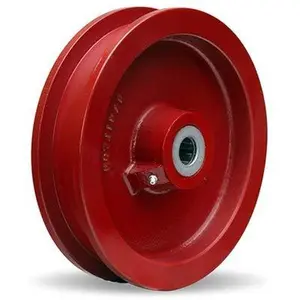 Hamilton Cast Iron Double Flanged Track Wheel 9-1/4" Diameter x 1-1/2" Face x 3-1/4" Hub length with 3/4" Precision Tapered Roller Bearing