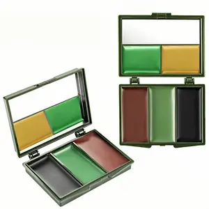 Square Box Face Paint Set with Mirror, 5 Colors for Sports Events, Creative DIY Painting, Halloween Makeup, Costume Parties