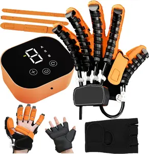 Robotic gloves for stroke recovery, adjustable rehabilitation trainer for fingers for hemiplegia, arthritis, right and left hand