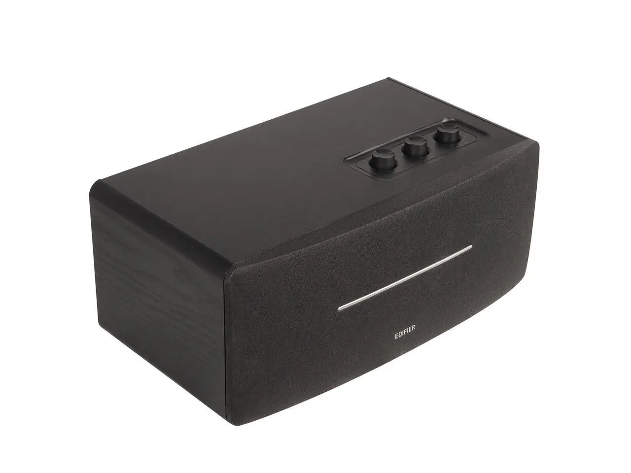 Edifier D12 Tabletop Speaker - Integrated Desktop Stereo Bluetooth Speaker - Wireless Computer Speaker for Desktop Use- 70 Watts RMS with Subwoofer Line Out - Black