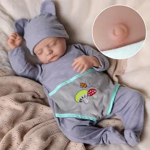 Lifelike Reborn Baby Dolls - 17 Inch Realistic Newborn Baby Doll Real  Full Vinyl Poseable Body Sleeping Baby Boy with Feeding Kit for Children 3+