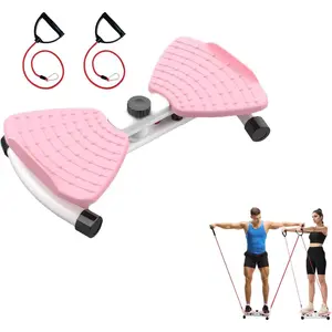 Waist Twister Board,Waist Twister,Ab Twister Board, Non-Slip Twist Board for Toning Core Muscles,Noiseless Home Gym Exercise Equipment for Women Men (Pink)
