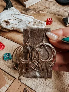 Fleetwood Earrings – Gold Tassel Fringe Western Dangle Earrings | Boho Statement Cowgirl Jewelry