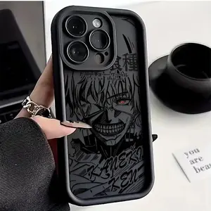 T-Tokyo G-Ghoul Anime Horror Geek Phone Case for iPhone 17 Air 16 15 14 13 12 11 Pro Max Plus  Shockproof Soft TPU Protective Cover Protection Casing with Full Lens Coverage