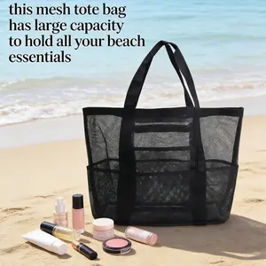 New Large Capacity Beach Toy Storage Bag, Multifunctional Travel Handbag Shoulder Bag, Lightweight Waterproof Sandproof Swimming Pool Bag, Travel Duffle Bag