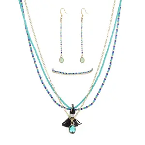 Handmade miyuki seed bead jewelry set bracelet necklace earrings Bohemia Japanese beads