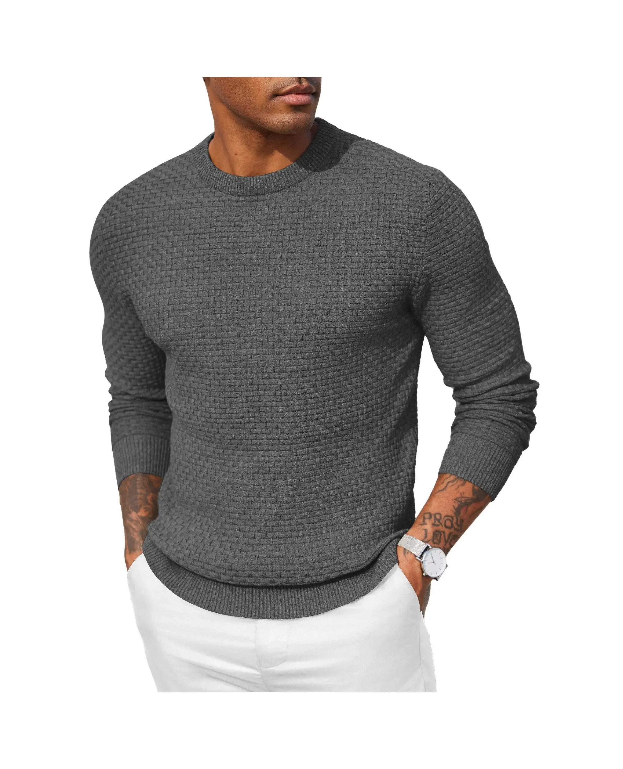 COOFANDY Men's knitwear Knitted Sweaters Men's Dress Crewneck Sweater Pullover Knit Long Sleeve Casual Slim Fit Gift Ideas COOFANDY Men's knitwear Knitted Sweaters Men's Dress Crewneck Sweater Pullover Knit Long Sleeve Casual Slim Fit Gift Ideas