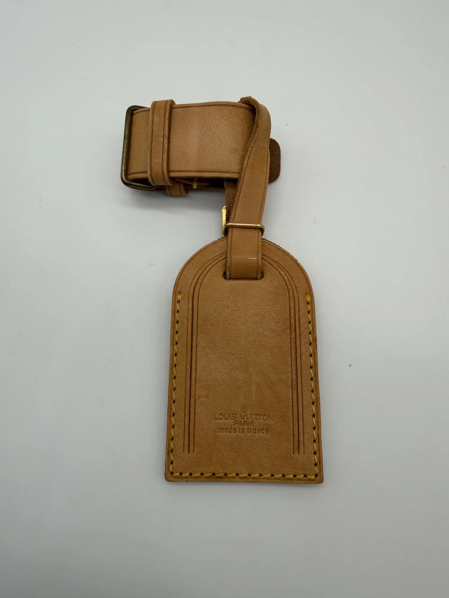 Pre-owned Louis Vuitton Vachetta Leather Bag Accessories Leather Vachetta Luggage Tag and Poignant