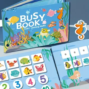 Farm Animal Interactive Quiet Book, Activity Busy Book, Reusable Educational Sticker Book, Enhances Motor Skills, Early Learning Toy, Back-To-School Gift