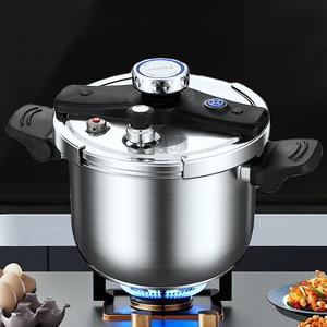 stainless steel kitchenware pressure cooker, 1 count modern large capacity easy clamp lock cover cooker, safety explosion-proof design cookware for induction & gas stoves