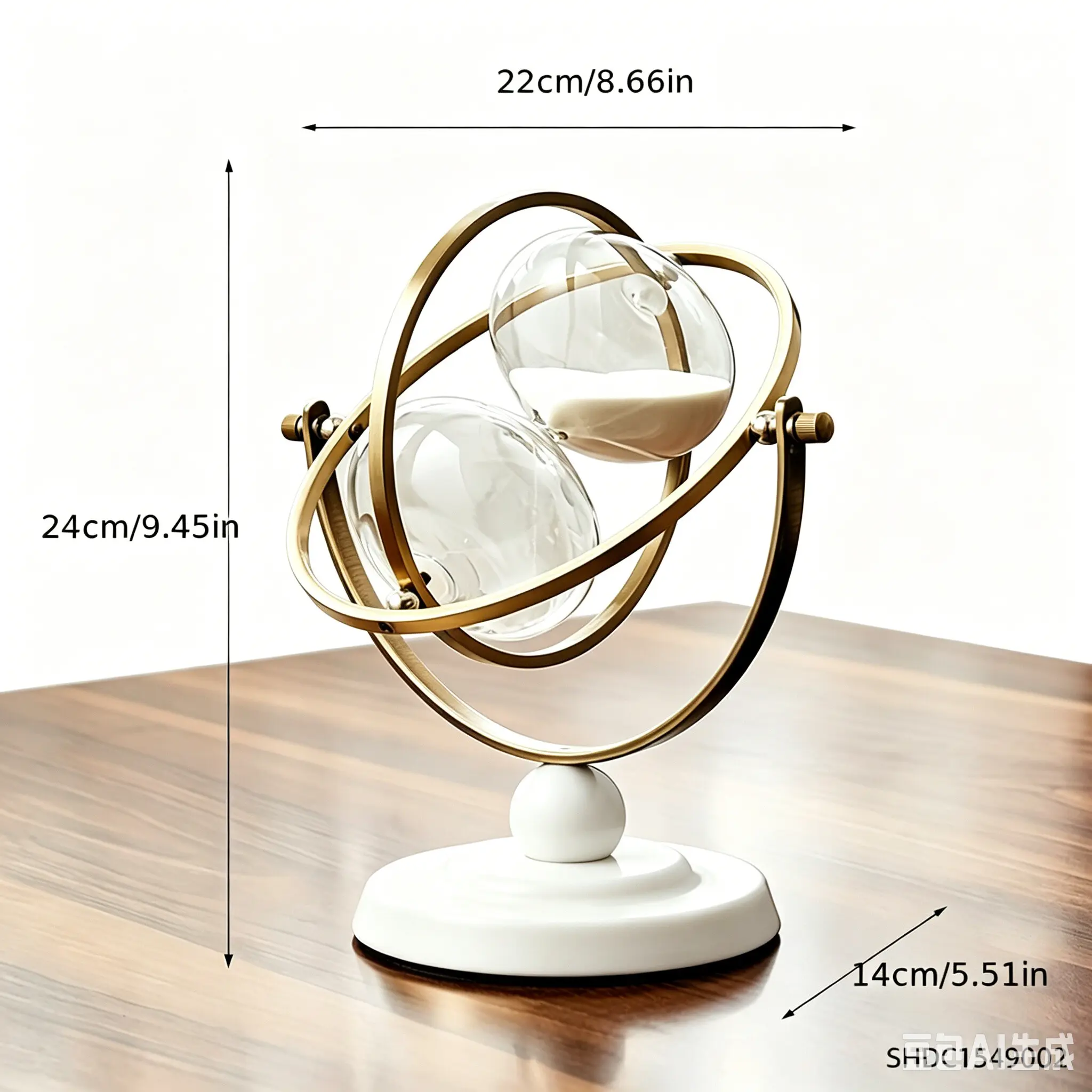 1pc of a 30-Minute Hourglass Sand Timer, Featuring a 720° Rotating vintage White Design, Perfect for Vintage Decor, Suitable for Office Desks, Homes, Or Weddings