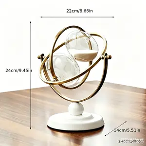 1pc of a 30-Minute Hourglass Sand Timer, Featuring a 720° Rotating vintage White Design, Perfect for Vintage Decor, Suitable for Office Desks, Homes, Or Weddings