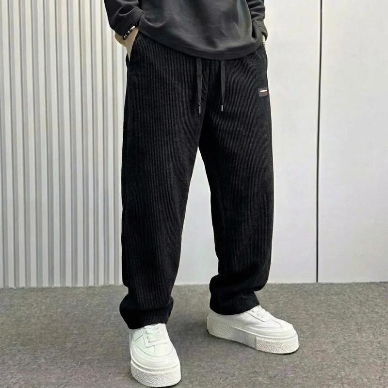 2PCS Striped Pants Thick-Waist Spring-Autumn Men's Casual Pants, Loose Pants, Straight-Leg Pants, Fashionable Men's Pants, Comfortable Fabric, Stripes