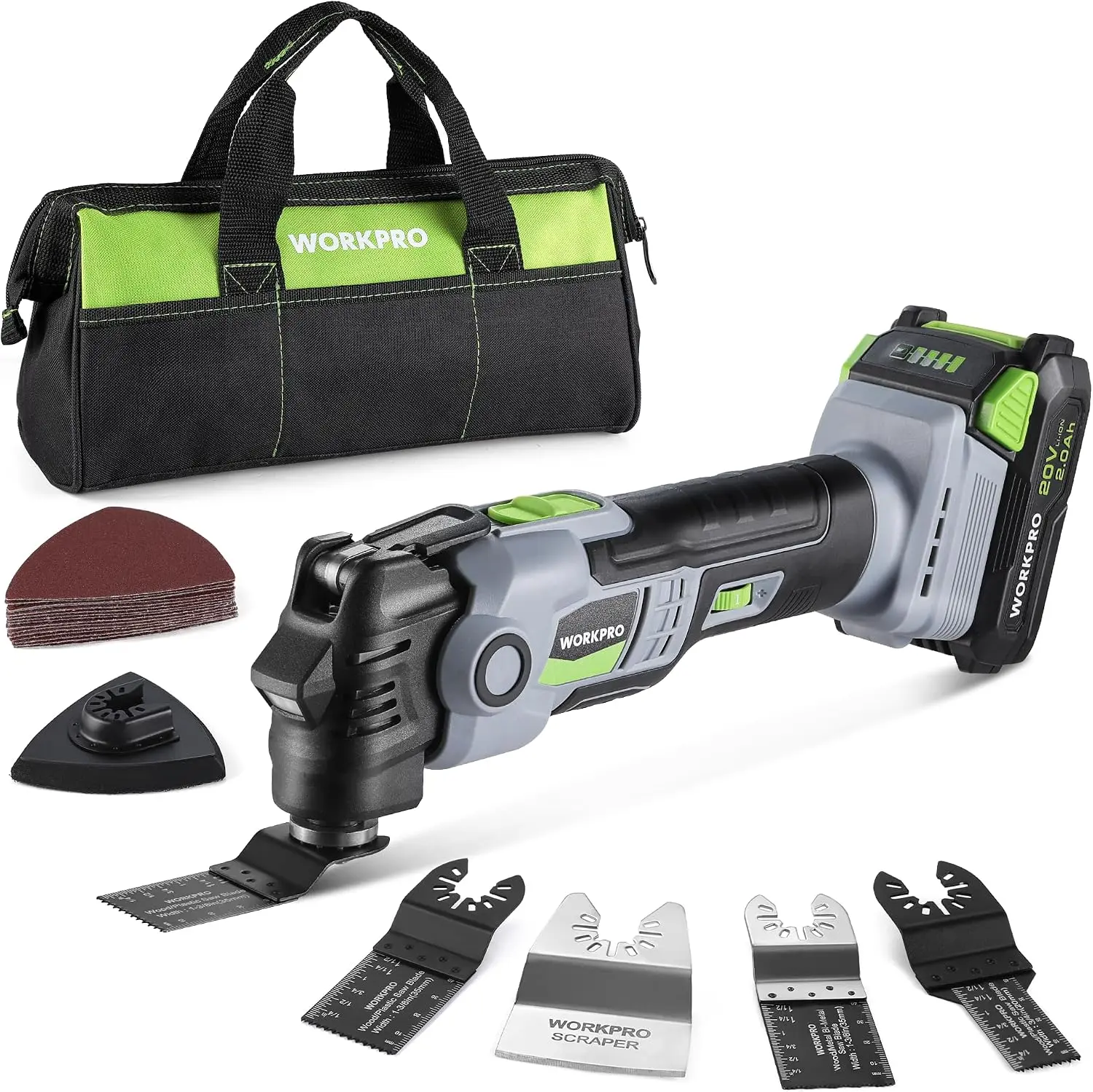 WORKPRO 20V Brushless Cordless Oscillating Multi-Tool Kit WORKPRO 20V Brushless Cordless Oscillating Multi-Tool Kit