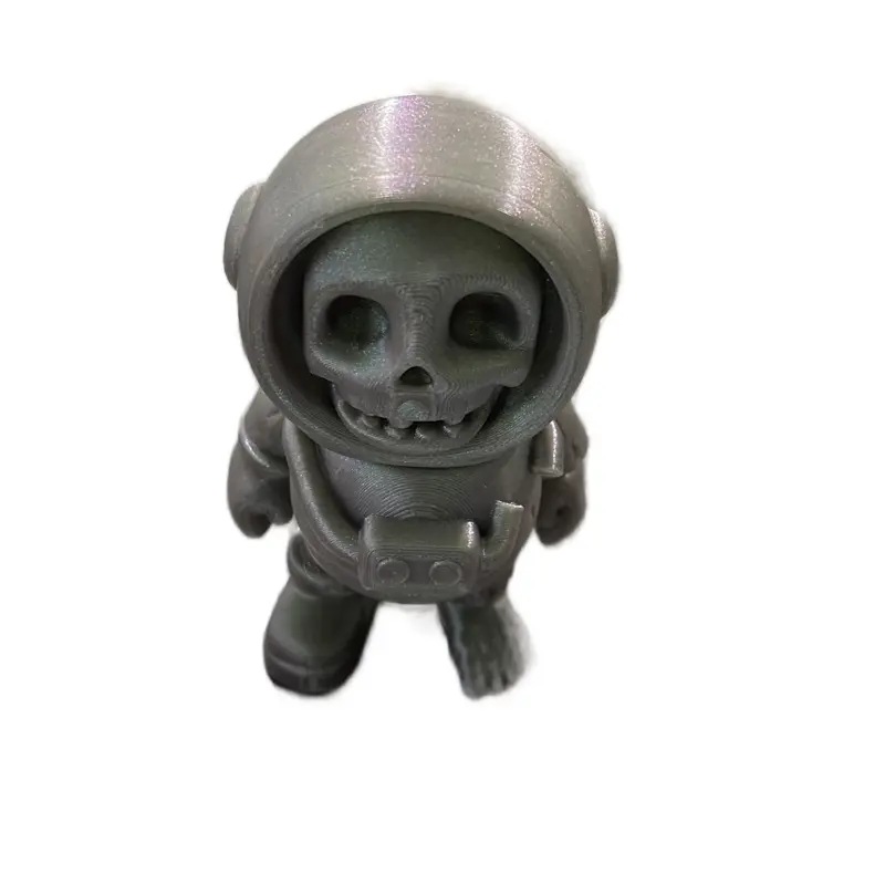 Astronaut Skeleton Figurine – 3D Printed Mini Space Skull (3”x2”)