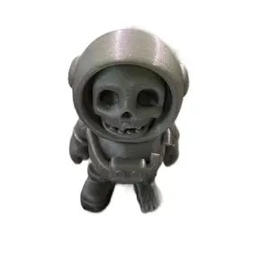 Astronaut Skeleton Figurine – 3D Printed Mini Space Skull (3”x2”)