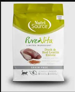 NutriSource PureVita Cat Food - Grain Free Duck & Red Lentils