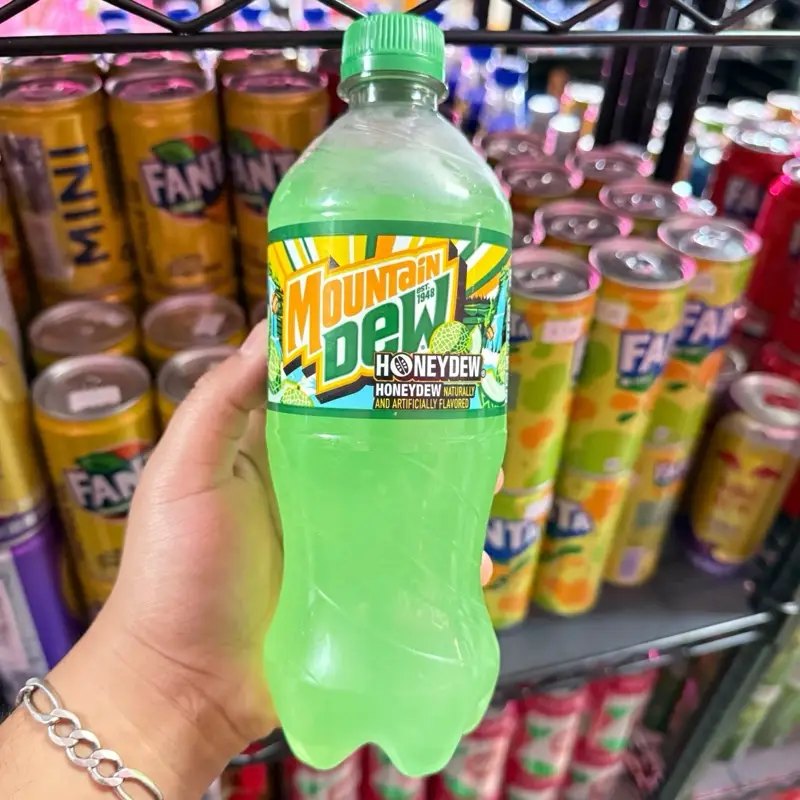 Mountain Dew Honeydew - 20 FL Oz Bottle, Refreshing Soda Drink with Honeydew Flavor Beverage