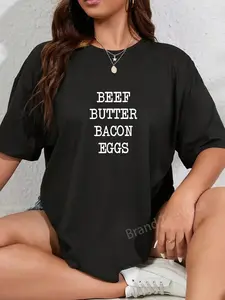 100% Cotton Unisex Carnivore beef butter bacon eggs carnivore diet meat keto T-Shirt