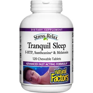 Natural Factors Stress-Relax Tranquil Sleep, 60 Chewable Tablets